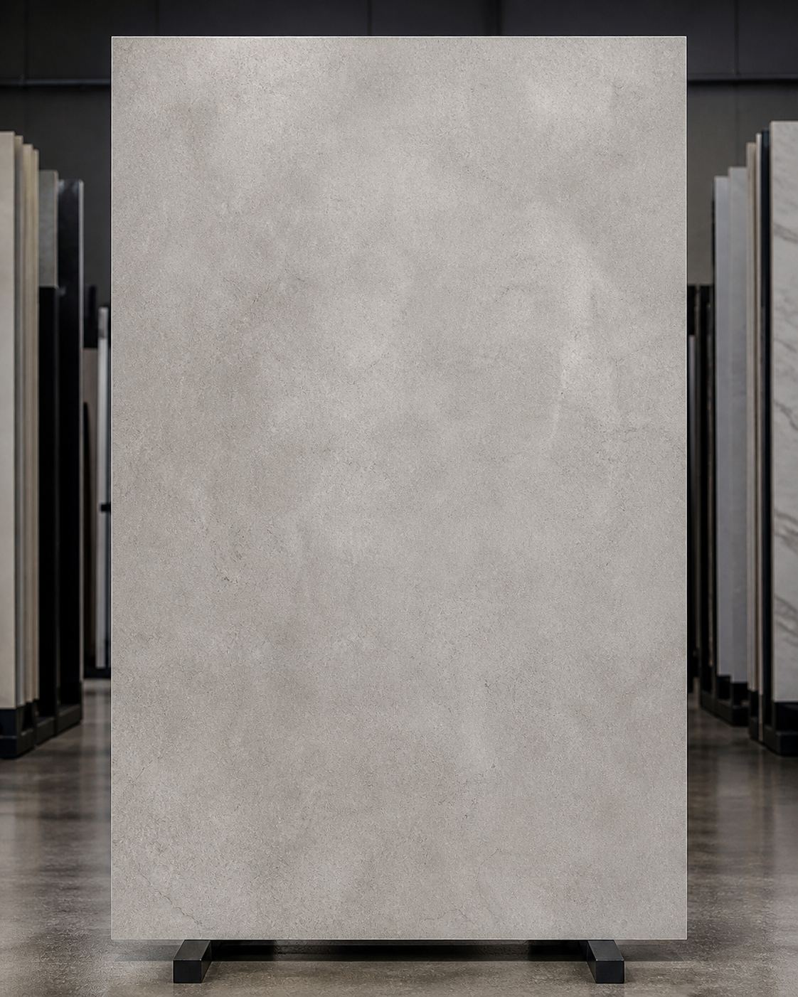 Concrete look porcelain slab